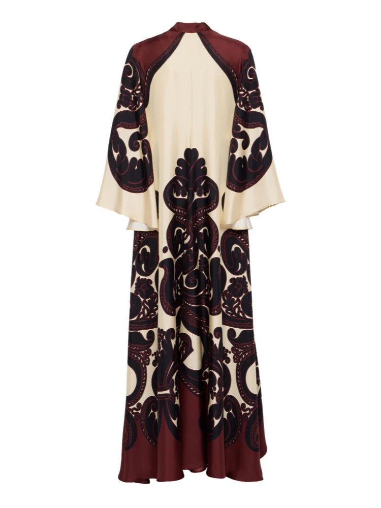Grenadilla Print Satin Dress Newgew Dresses