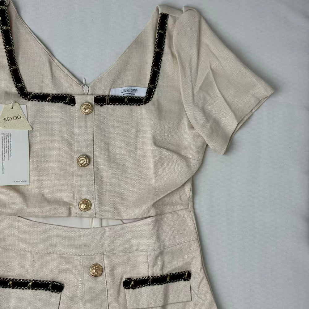 Chic Square-Neck Slim-Fit Dress For Petites PinTow