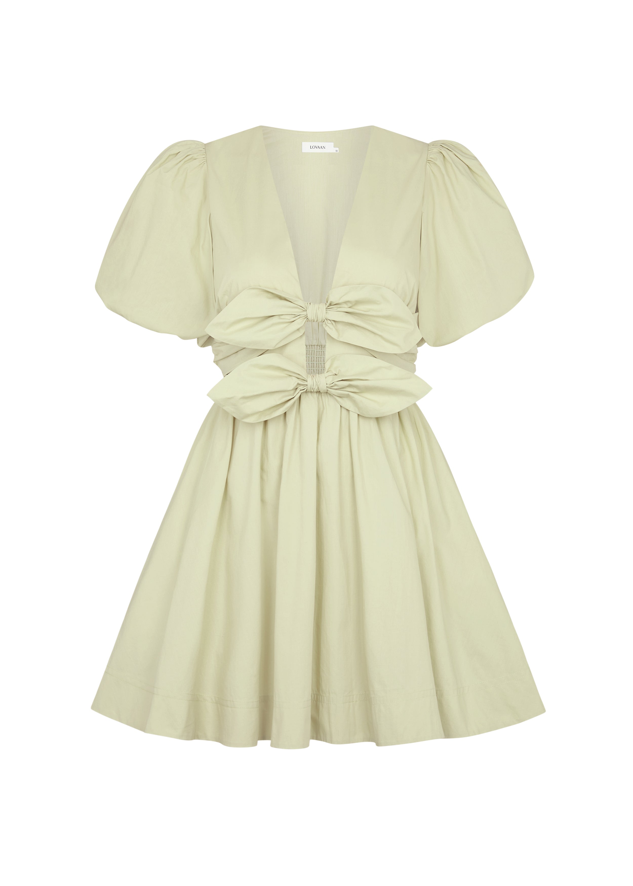 Bow Cutout Lace-Up Mini Dress Newgew Dresses