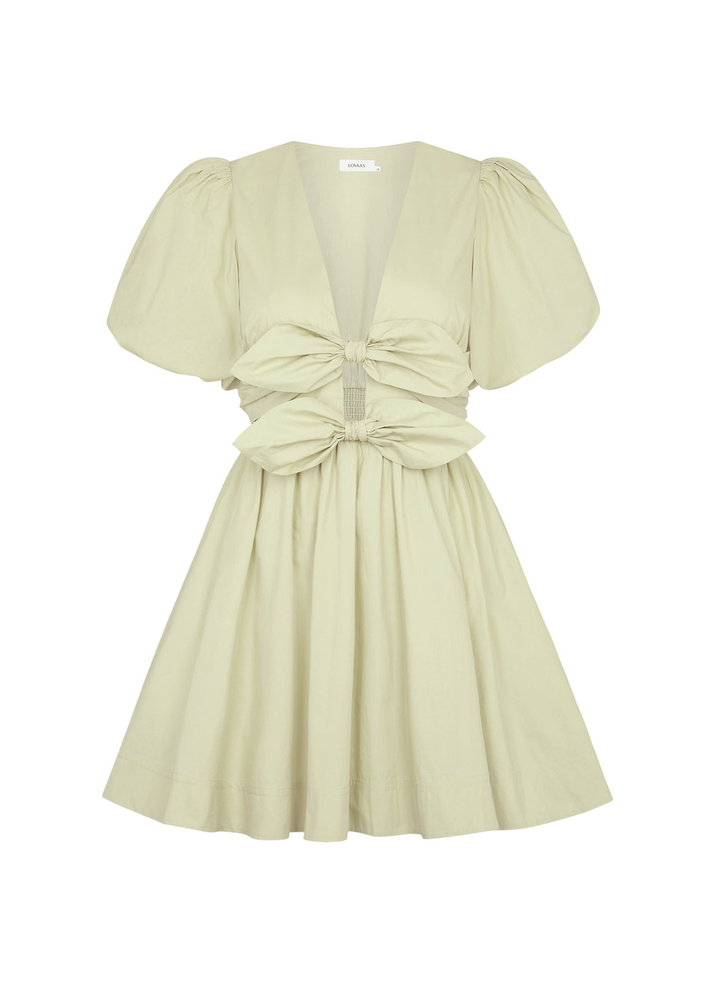 Bow Cutout Lace-Up Mini Dress Newgew Dresses