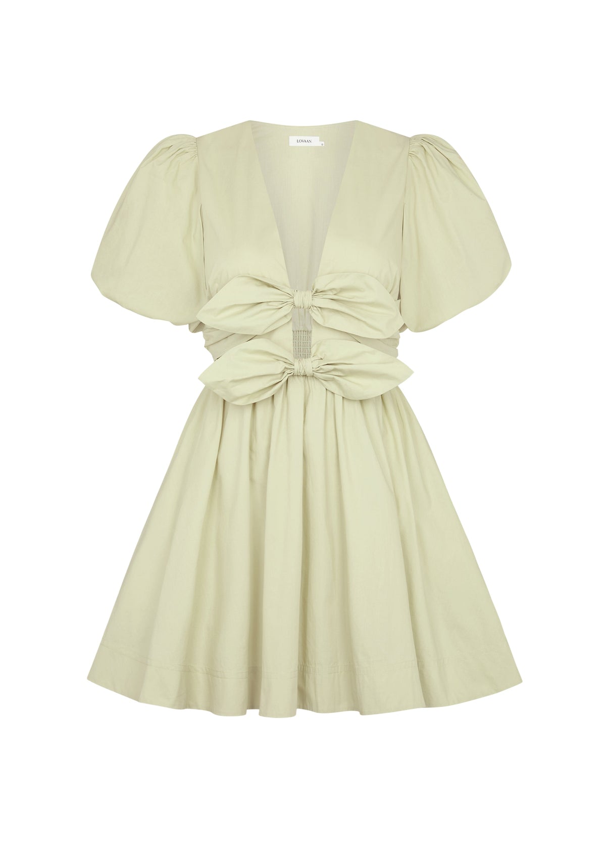Bow Cutout Lace-Up Mini Dress Newgew Dresses