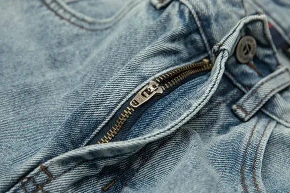 Balloon Fit Distressed Denim Jeans Newgew