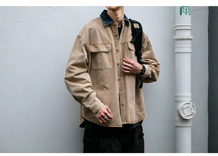 Garment Dyed Cargo Overshirt Newgew