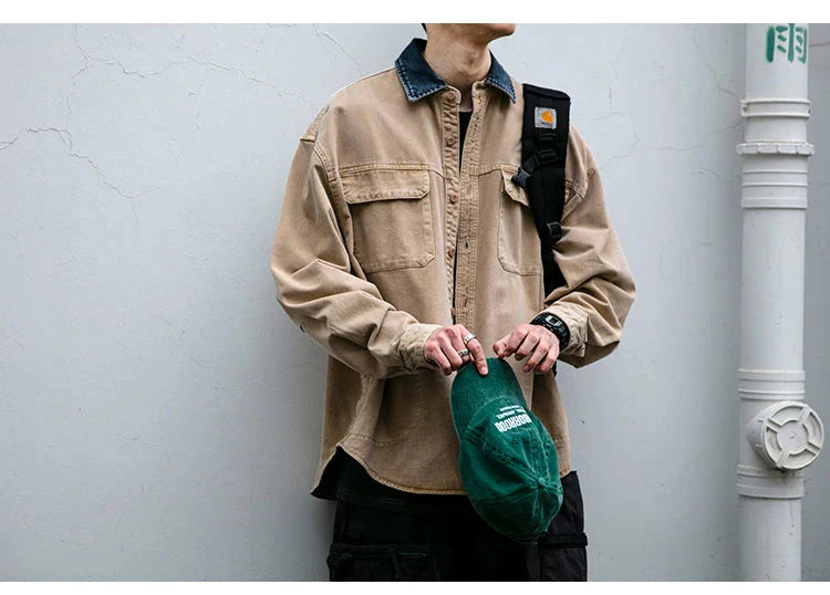 Garment Dyed Cargo Overshirt Newgew