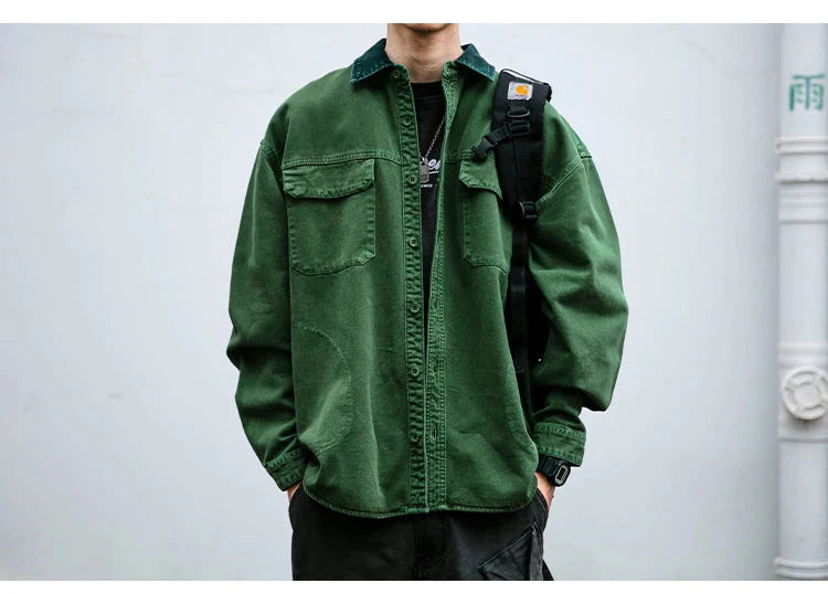 Garment Dyed Cargo Overshirt Newgew