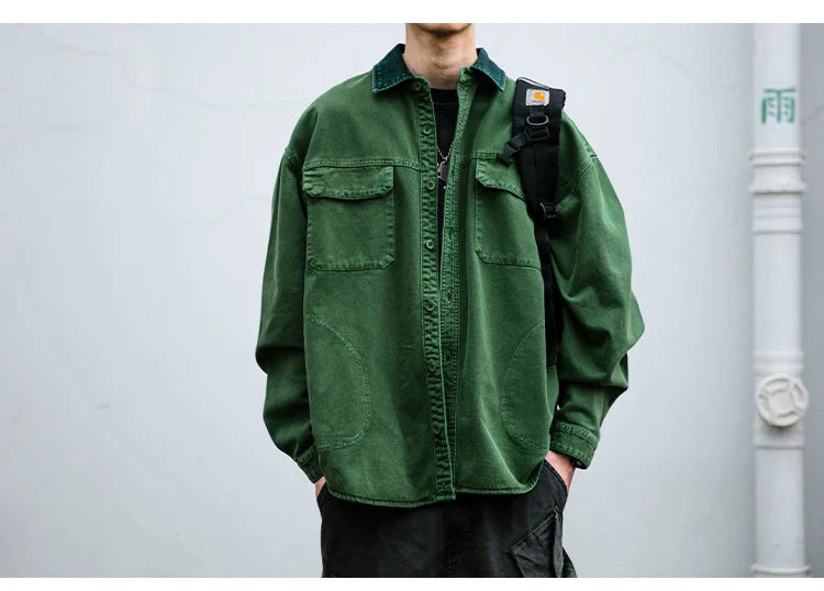 Garment Dyed Cargo Overshirt Newgew