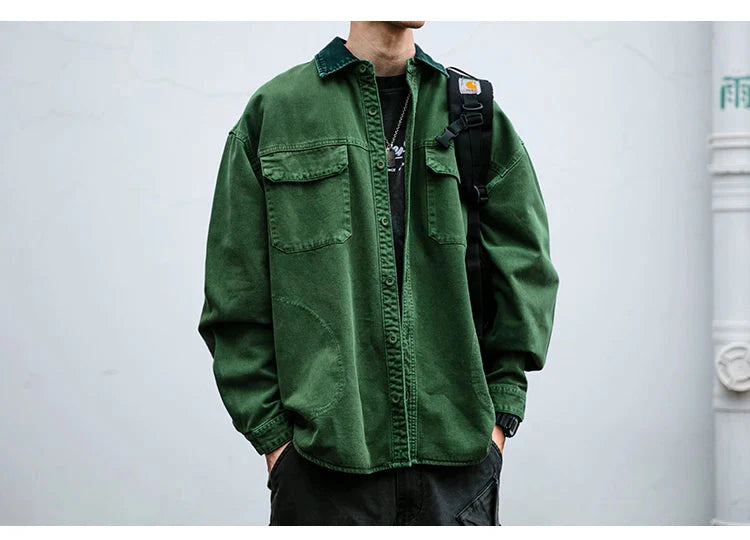 Garment Dyed Cargo Overshirt Newgew