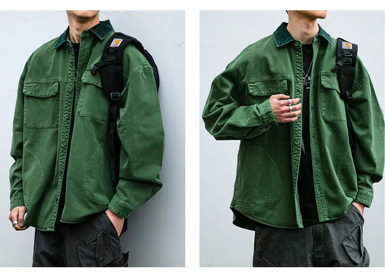 Garment Dyed Cargo Overshirt Newgew