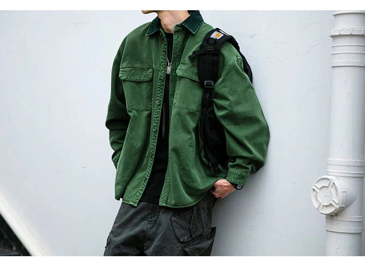 Garment Dyed Cargo Overshirt Newgew