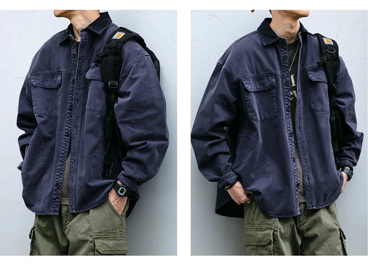 Garment Dyed Cargo Overshirt Newgew