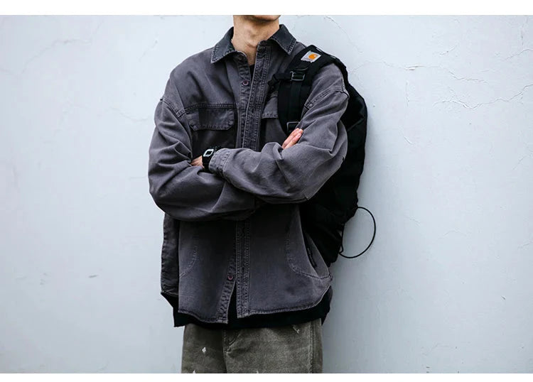 Garment Dyed Cargo Overshirt Newgew