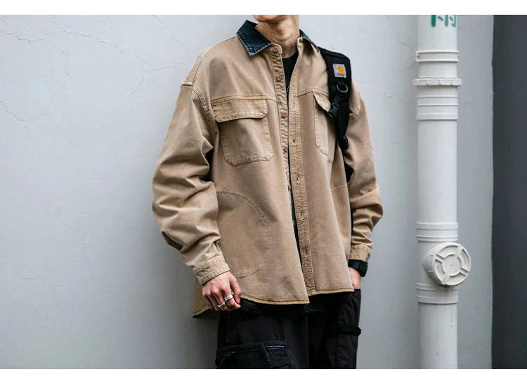 Garment Dyed Cargo Overshirt Newgew