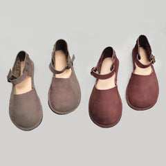 Closed Toe Buckled Soft Leather Sandals Newgew Shoes