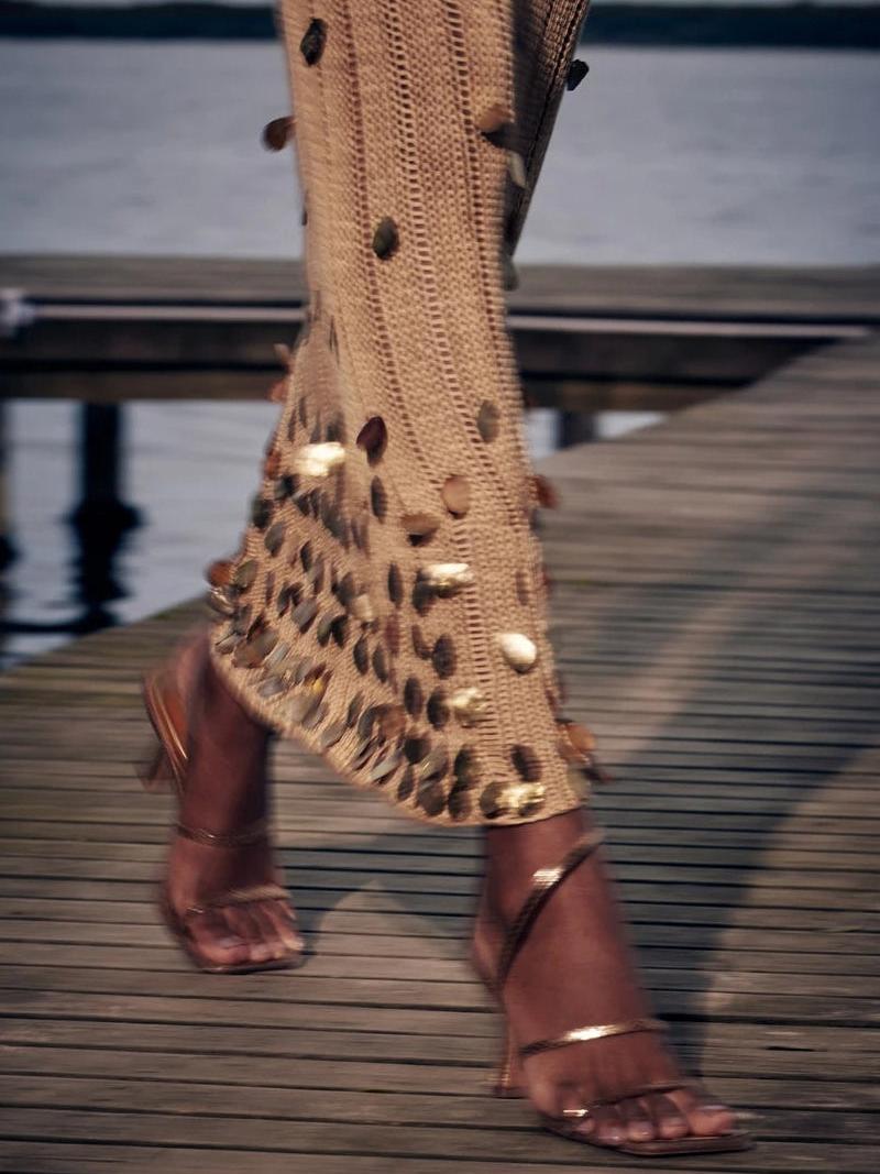 Dolly Gold Knit Maxi Dress Newgew Dresses