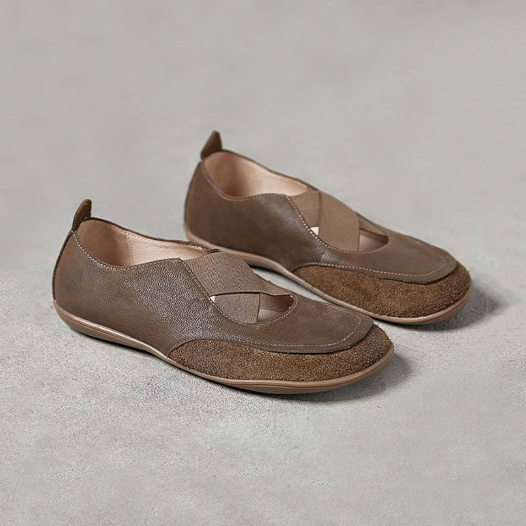 Elastic Cross Belt Slip-On Women's Flats Shoes Newgew Shoes