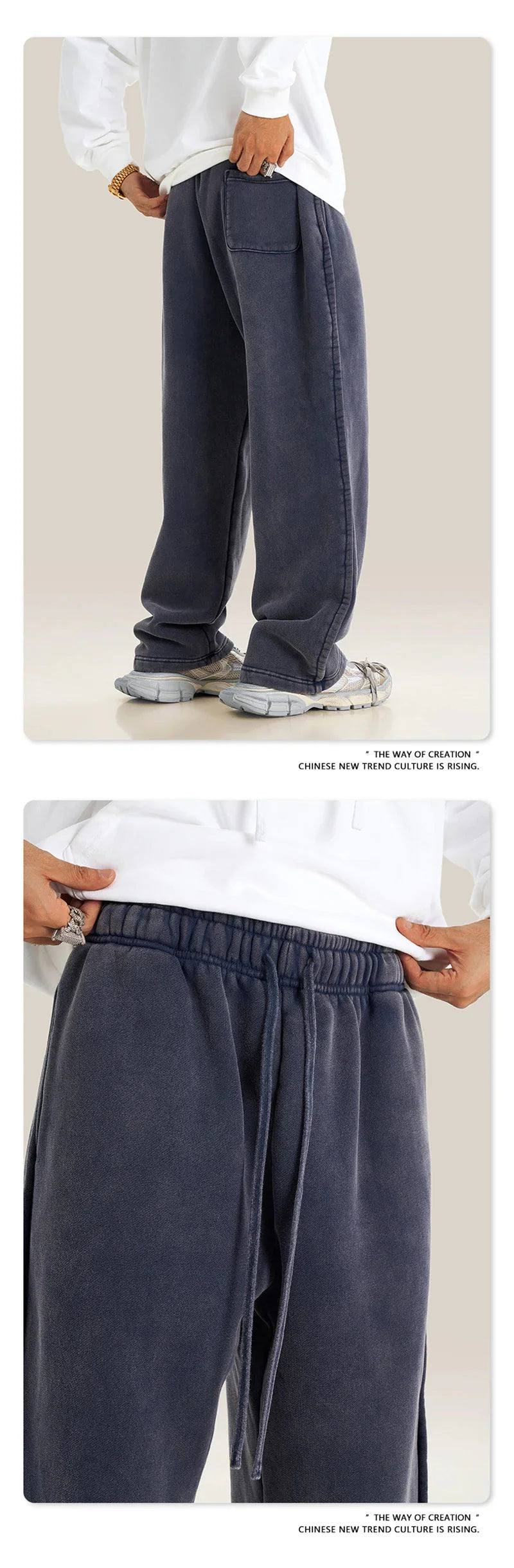 Essential Acid Wash Straight Leg Joggers Newgew