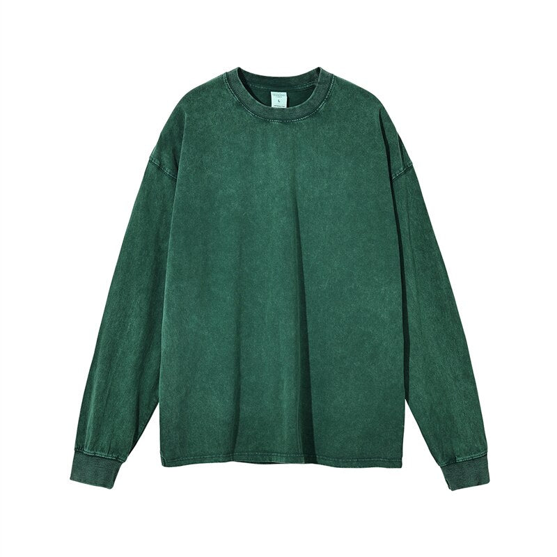 Essential Acid Washed Long Sleeve T-Shirt Newgew