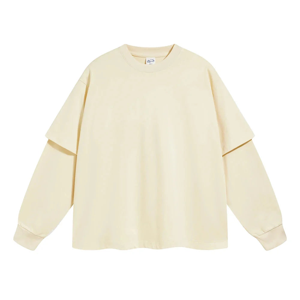 Essential Mock Double Layer Long Sleeve T-Shirt Newgew
