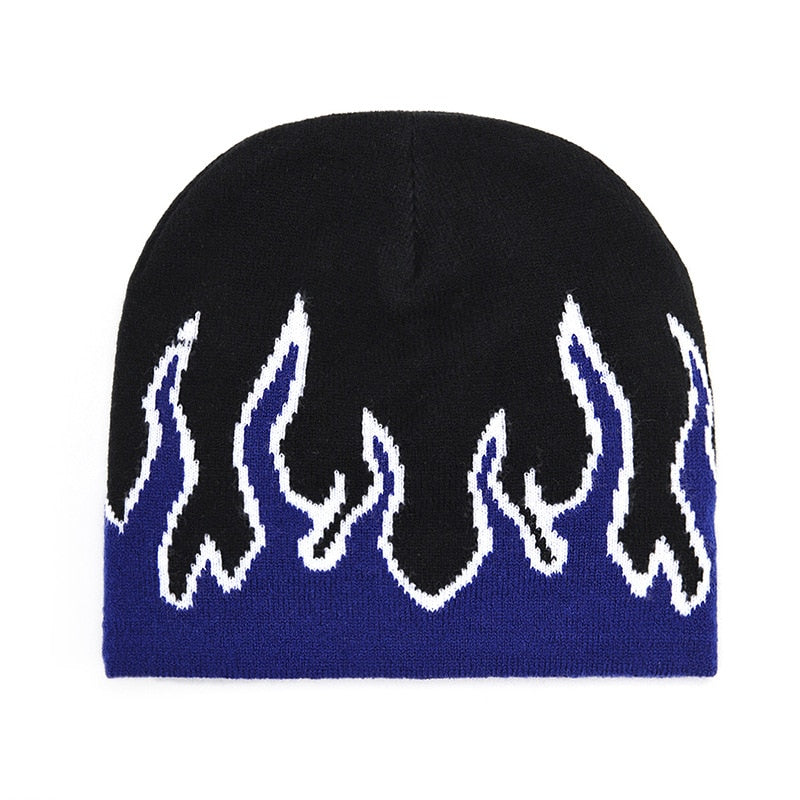 Flame Print Y2K Beanie Newgew