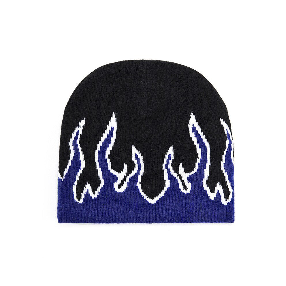 Flame Print Y2K Beanie Newgew