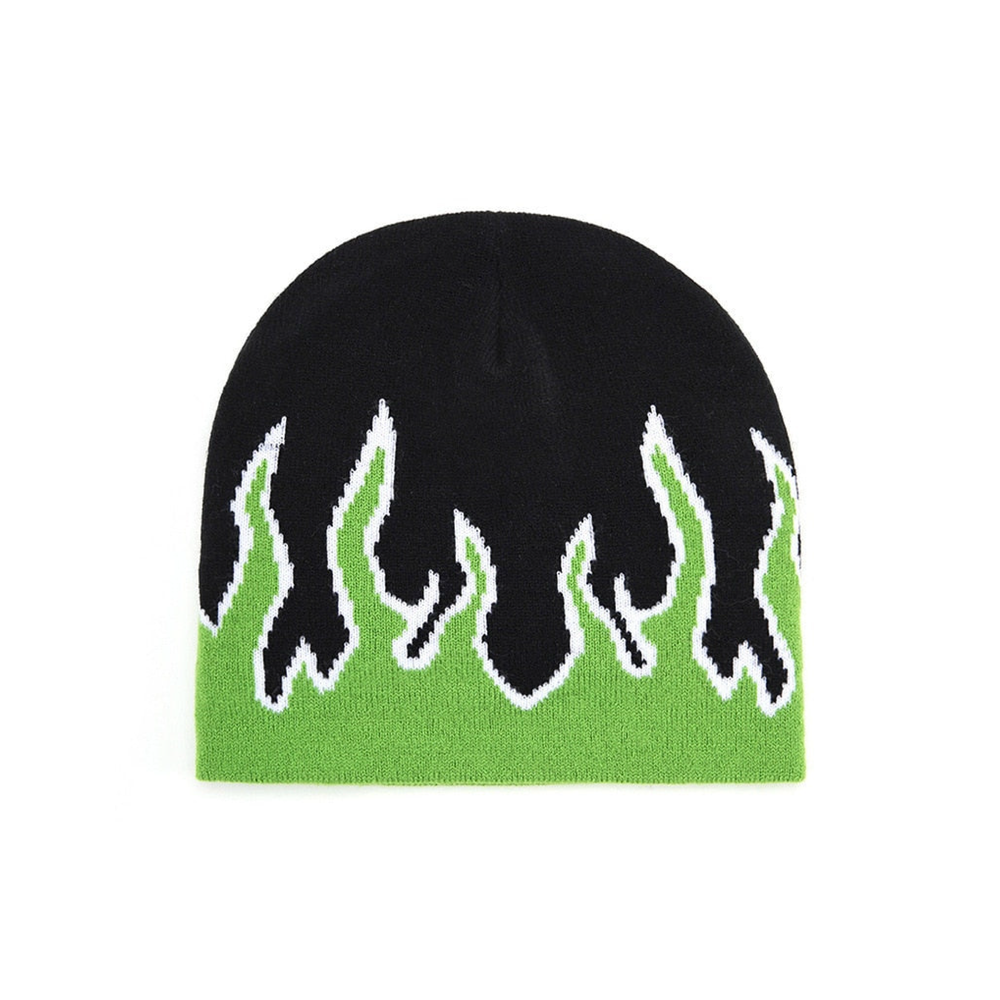 Flame Print Y2K Beanie Newgew