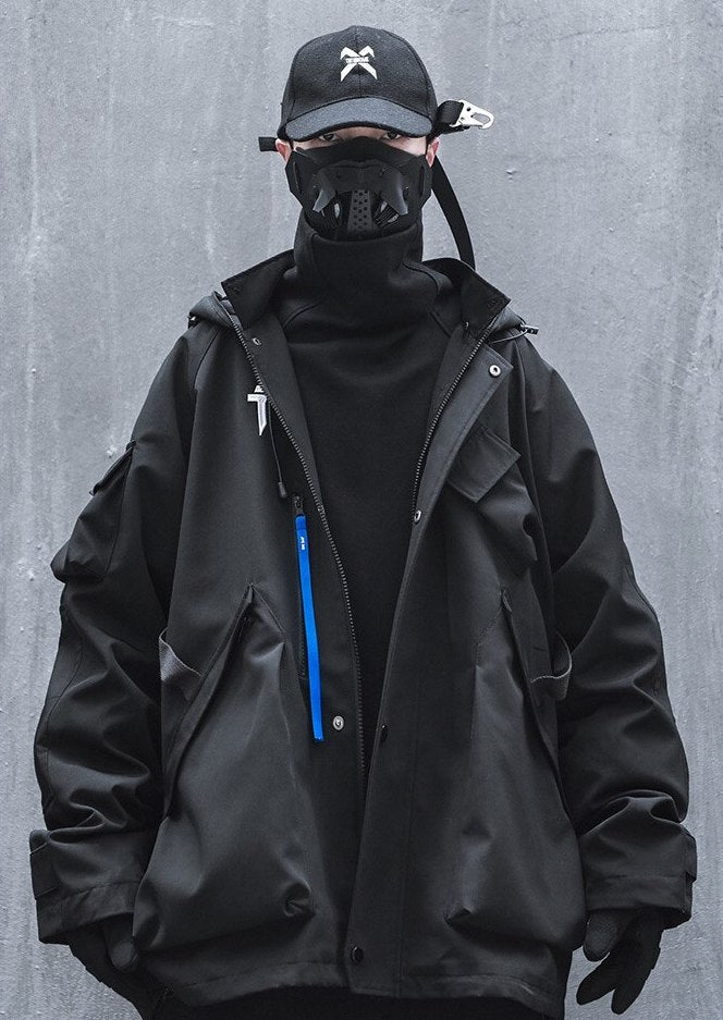 Futuristic Utility Cargo Jacket Newgew
