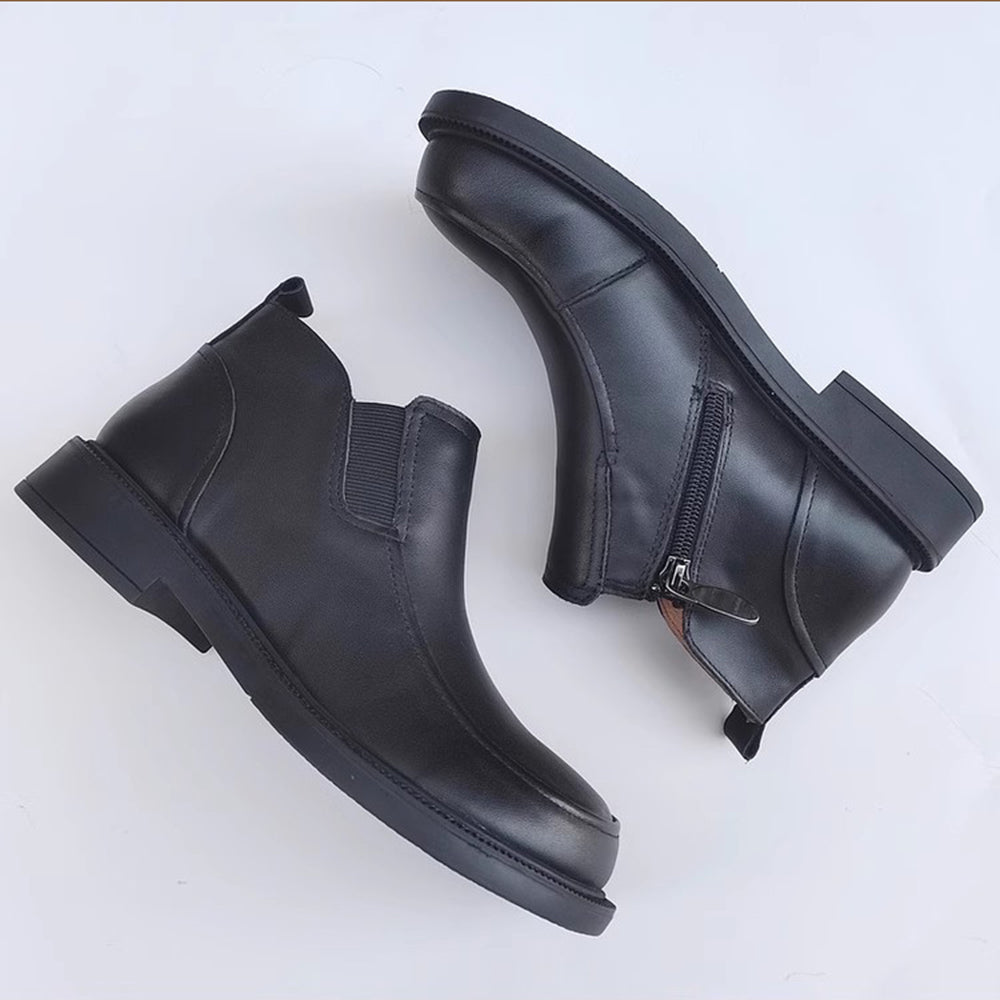 Genuine Leather Versatile Short Ankle Boots 35-41 Newgew Shoes