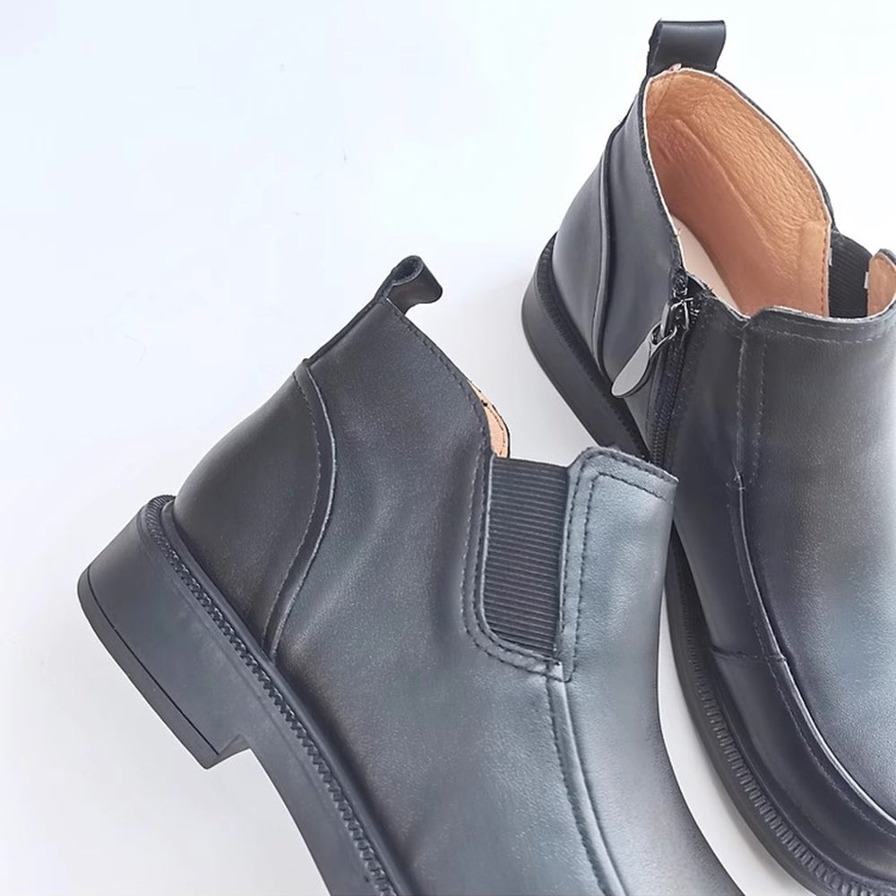 Genuine Leather Versatile Short Ankle Boots 35-41 Newgew Shoes