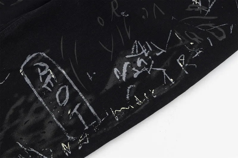 Graffiti Print Jeans Newgew