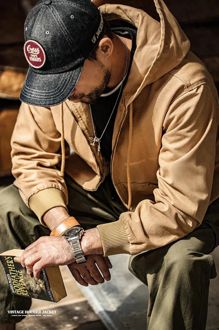 Hooded Workwear Canvas Jacket Newgew