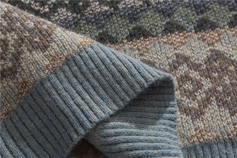 Jacquard Knit Grandad Jumper Newgew