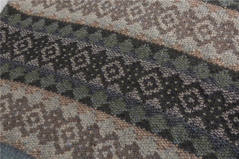Jacquard Knit Grandad Jumper Newgew