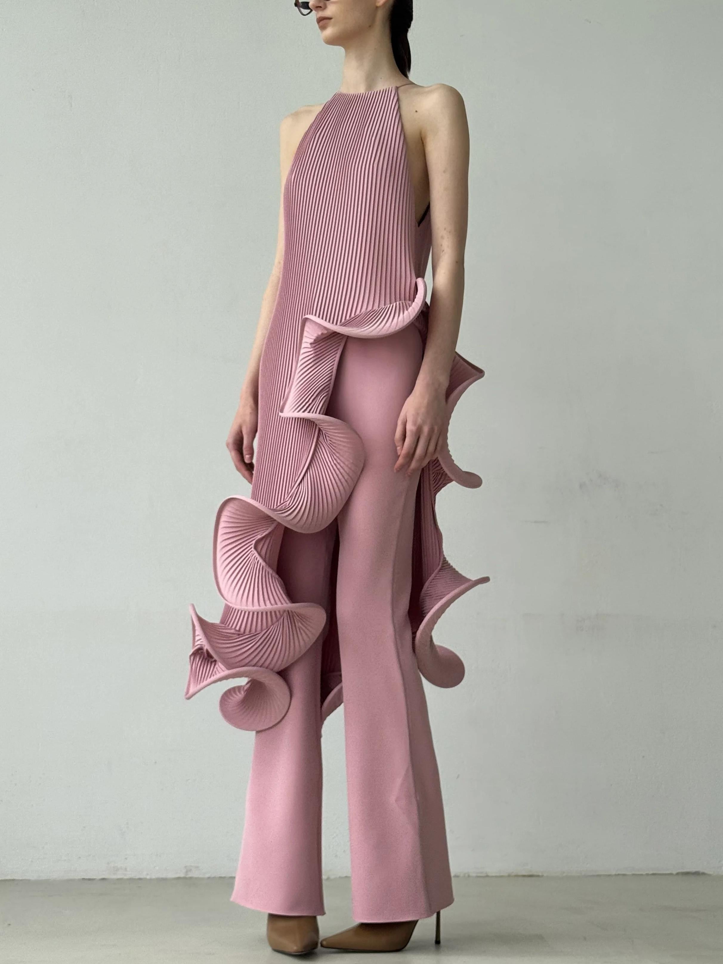 Loulou Pleated Midi Dress Newgew Dresses
