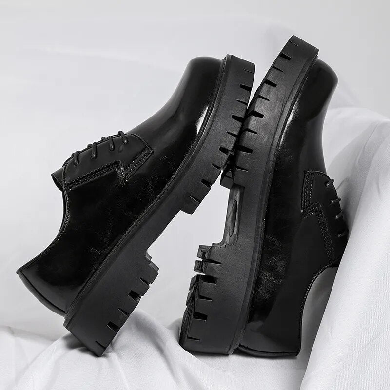 Lace-up Chunky Sole Derby Shoes Newgew