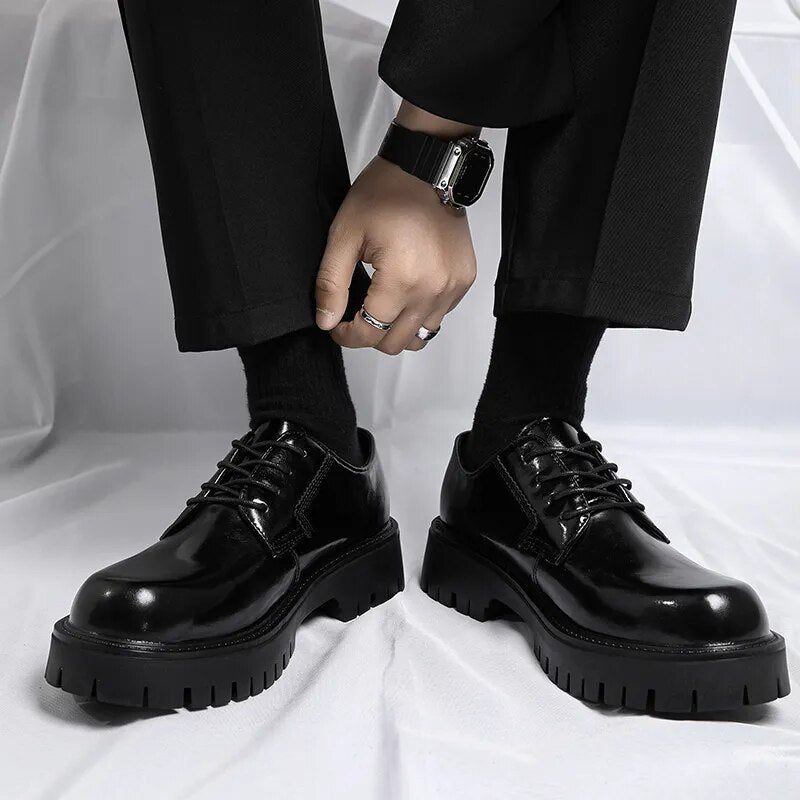 Lace-up Chunky Sole Derby Shoes Newgew