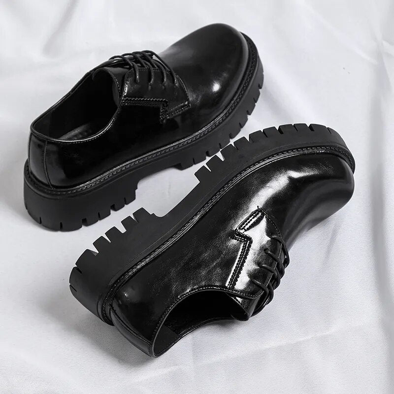 Lace-up Chunky Sole Derby Shoes Newgew