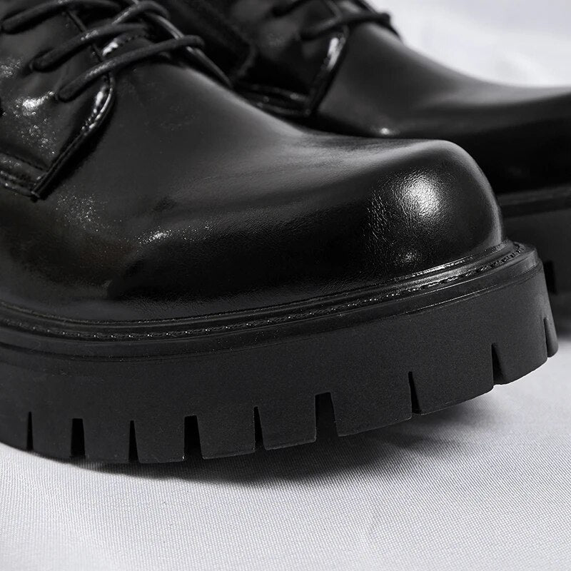 Lace-up Chunky Sole Derby Shoes Newgew