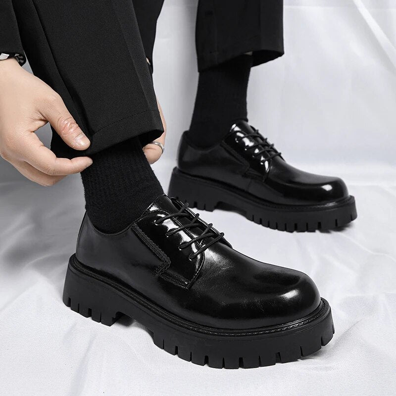 Lace-up Chunky Sole Derby Shoes Newgew