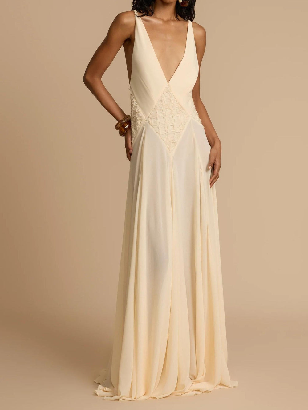 Lavinia Plunging V Maxi Dress Newgew Dresses