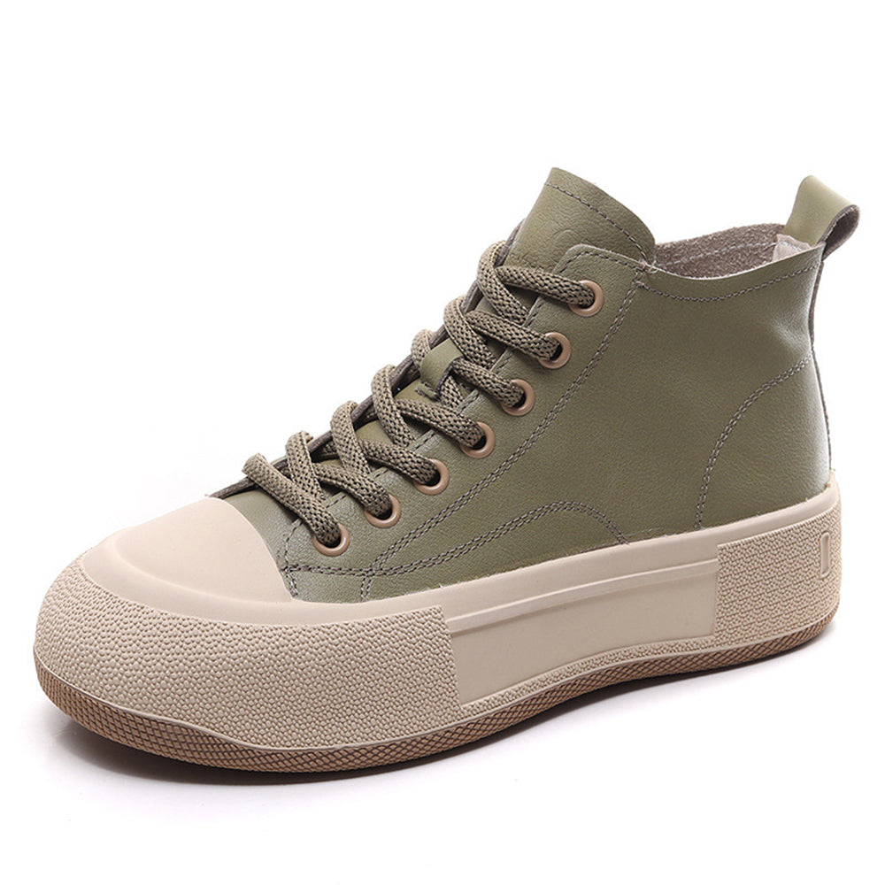 Leather Casual Lace-up Versatile Single Boots Newgew Shoes