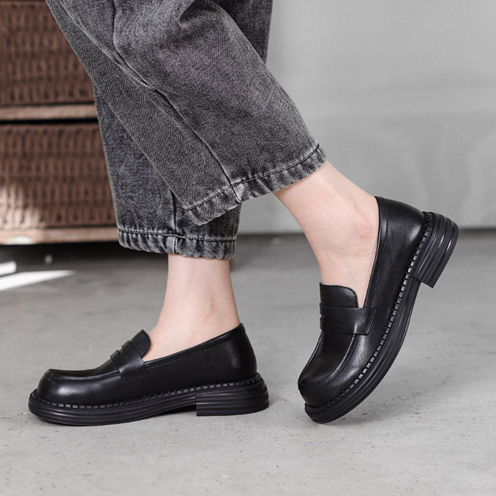 Leather Retro Soft Loafers Shoes Newgew Shoes