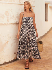 Strappy Square Neck Split Maxi Dress Newgew Dresses