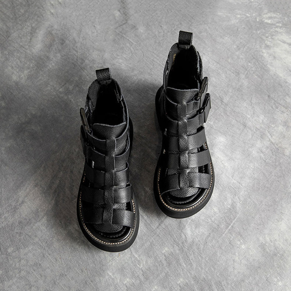 Mid Heel Velcro Rome Sandals Newgew Shoes
