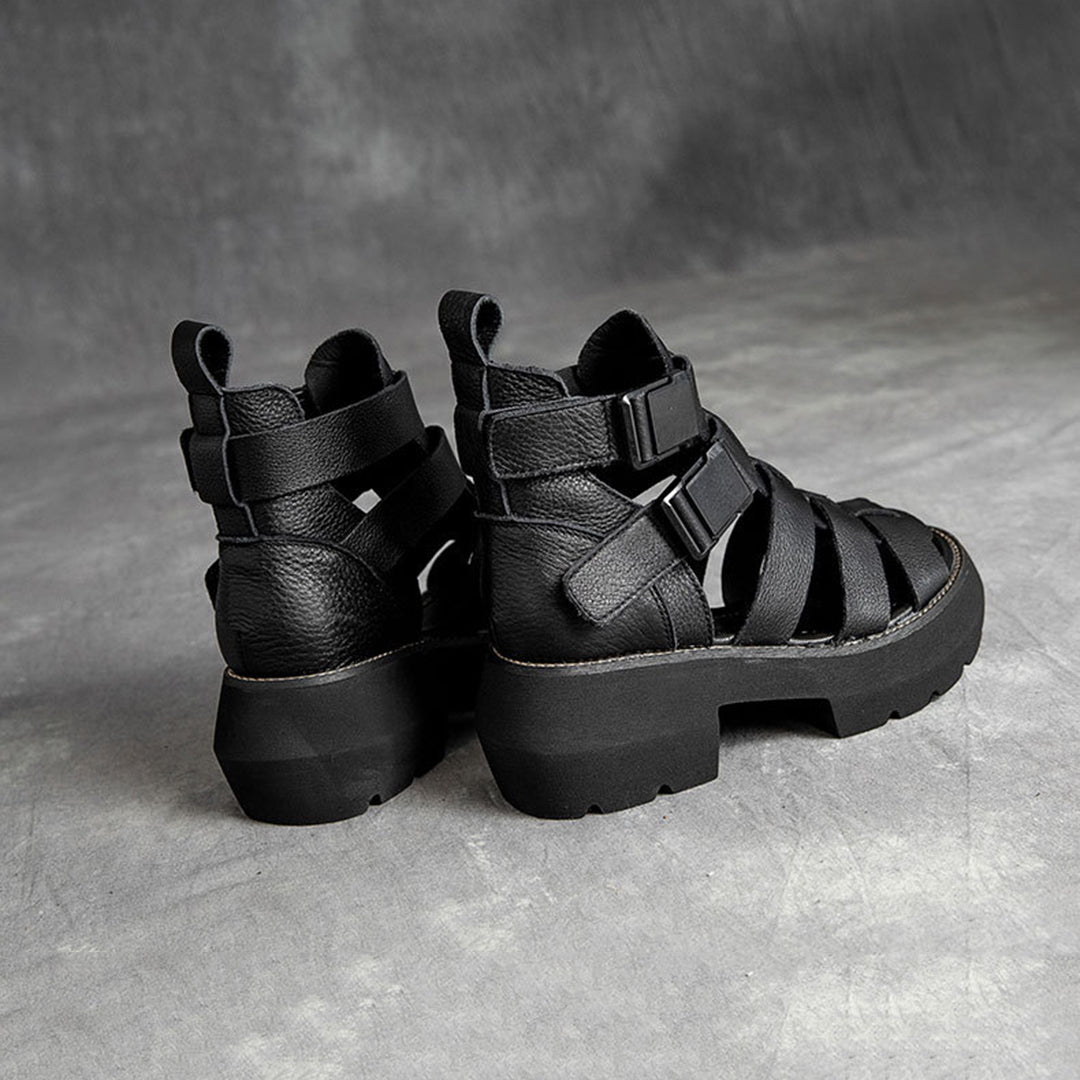 Mid Heel Velcro Rome Sandals Newgew Shoes