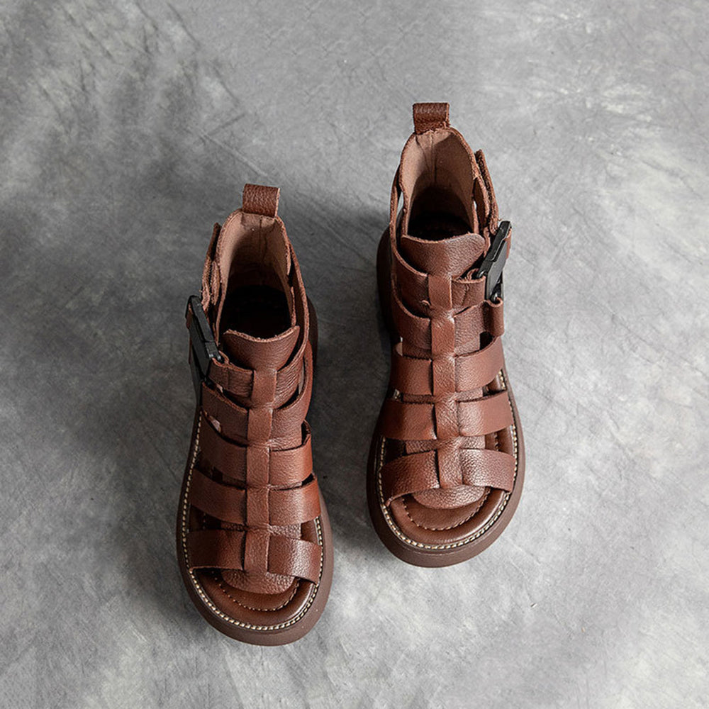 Mid Heel Velcro Rome Sandals Newgew Shoes
