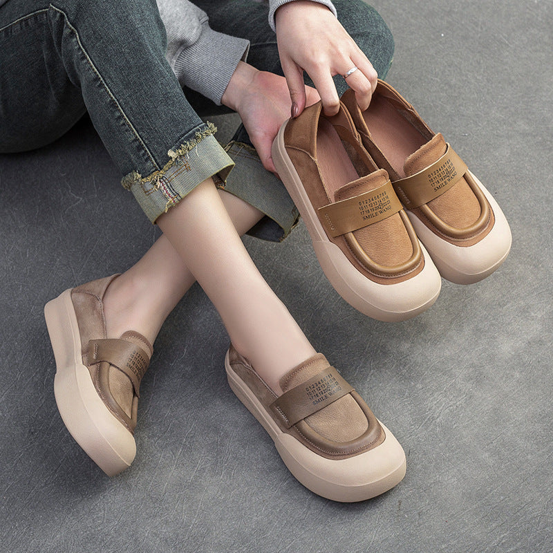 Women Minimalist Leather Flat Casual Shoes Newgew Shoes