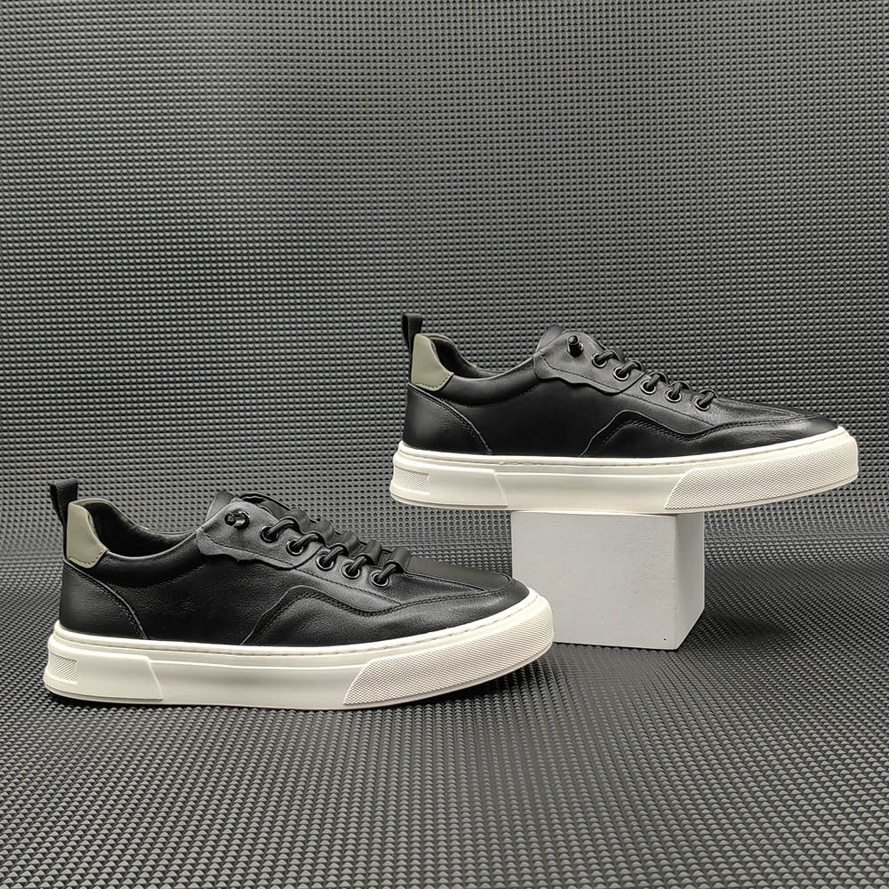 Men Minimalist Fashion Leather Flat Casual Shoes Newgew Shoes