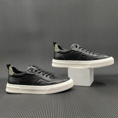Men Minimalist Fashion Leather Flat Casual Shoes Newgew Shoes