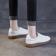 Women Soft Leather Flat Training Casual Shoes Newgew Shoes