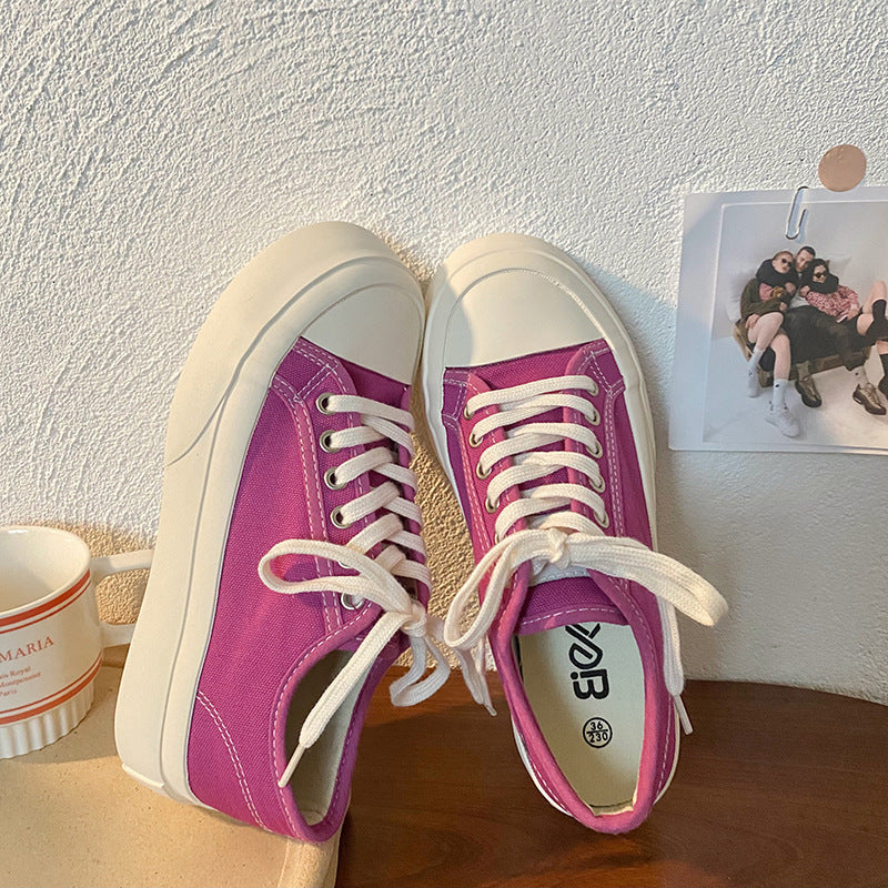 Height Increasing Female Street Shooting Ugly Canvas Shoes Newgew